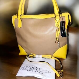AB ASIA BELLUCCI NWT Saffiano Italian Leather -Tote